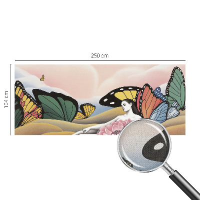 Fotobehang zelfklevend met een vlinderweide als motief