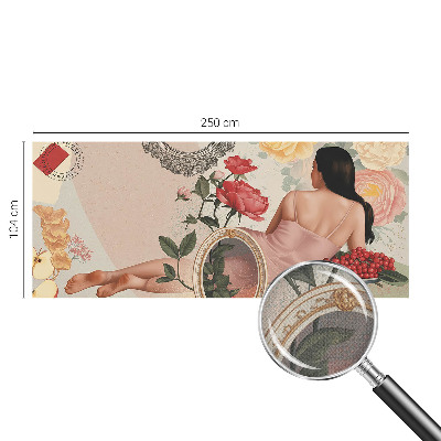 Zelfklevend fotobehang op maat Bloemige elegantie