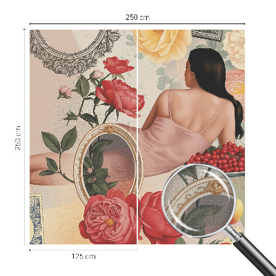Zelfklevend fotobehang op maat Bloemige elegantie