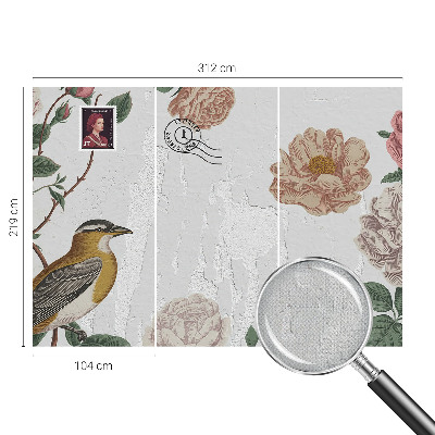 3D fotobehang Vintage bloemen