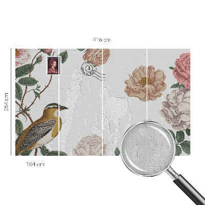 3D fotobehang Vintage bloemen