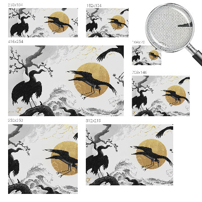 Fotobehang kinderkamer Zwarte kraanvogels
