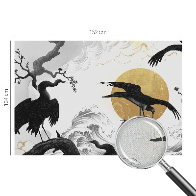 Fotobehang kinderkamer Zwarte kraanvogels
