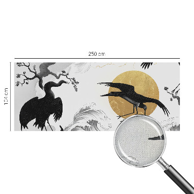Fotobehang kinderkamer Zwarte kraanvogels