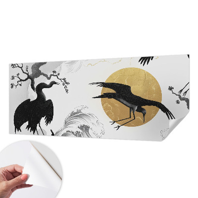 Fotobehang kinderkamer Zwarte kraanvogels