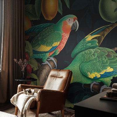 Foto behang voor de kinderkamer met een tropisch avontuur als motief
