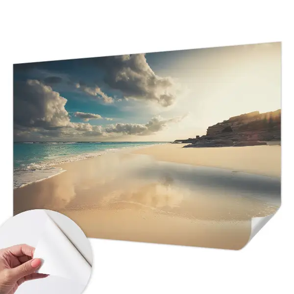 Fotobehang tienerkamer met een zonnige kustprint