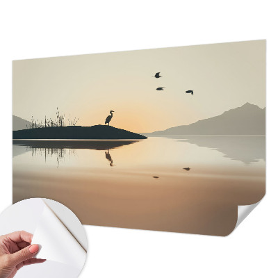 Fotobehang babykamer met het motief 'Ochtendstilte' voor de kinderkamer