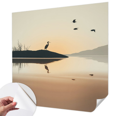 Fotobehang babykamer met het motief 'Ochtendstilte' voor de kinderkamer