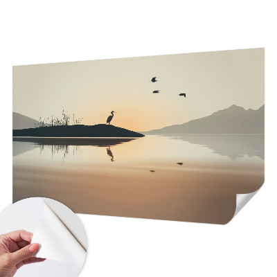 Fotobehang babykamer met het motief 'Ochtendstilte' voor de kinderkamer