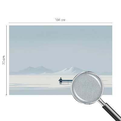 Zelfklevend fotobehang met een minimalistisch landschap