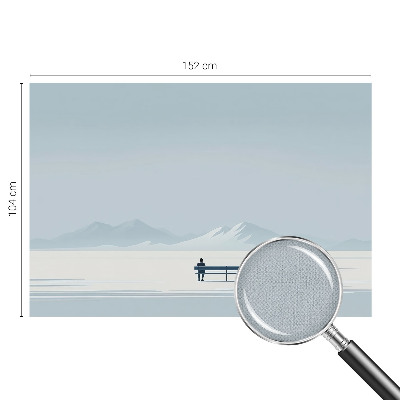 Zelfklevend fotobehang met een minimalistisch landschap