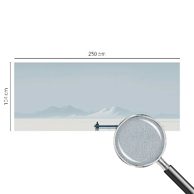 Zelfklevend fotobehang met een minimalistisch landschap