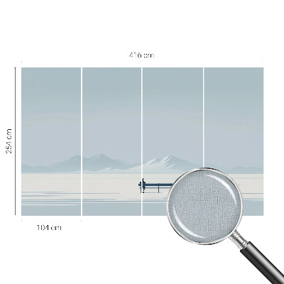 Zelfklevend fotobehang met een minimalistisch landschap
