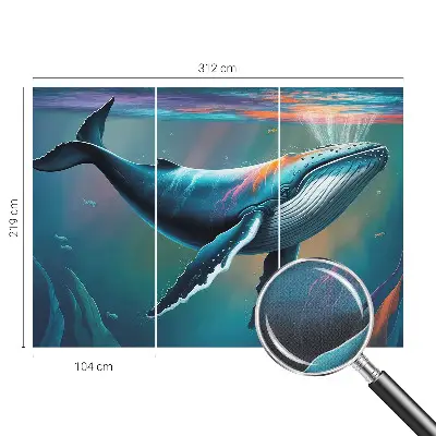 Zelfklevend fotobehang op maat met het patroon 'Zeereus'