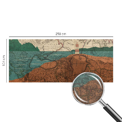 Zelfklevende behangsticker Historische kaart