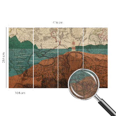 Zelfklevende behangsticker Historische kaart