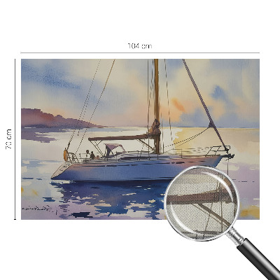 Fotobehang kinderkamer Zeilboot West