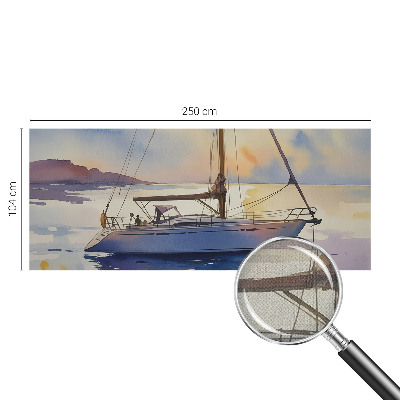 Fotobehang kinderkamer Zeilboot West
