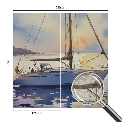 Fotobehang kinderkamer met een zeilbootmotief