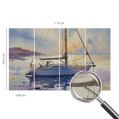 Fotobehang kinderkamer Zeilboot West