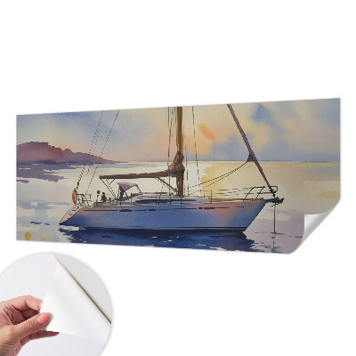 Fotobehang kinderkamer Zeilboot West