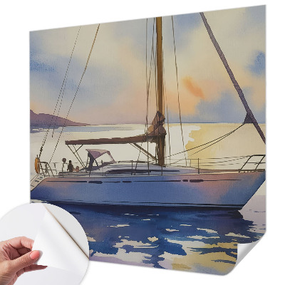 Fotobehang kinderkamer Zeilboot West