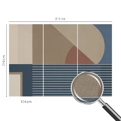 Foto behang voor de kinderkamer met een harmonieuze geometrische print