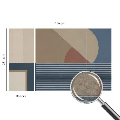 Foto behang voor de kinderkamer met een harmonieuze geometrische print