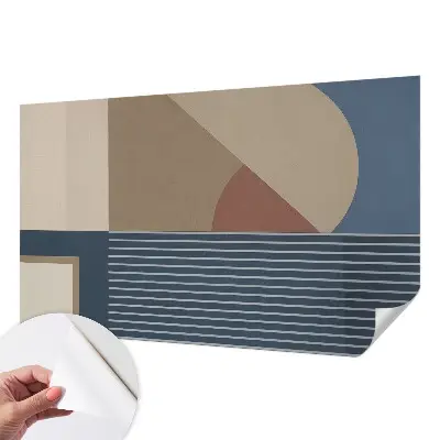 Foto behang voor de kinderkamer met een harmonieuze geometrische print