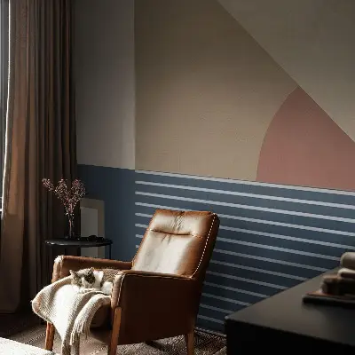 Foto behang voor de kinderkamer met een harmonieuze geometrische print