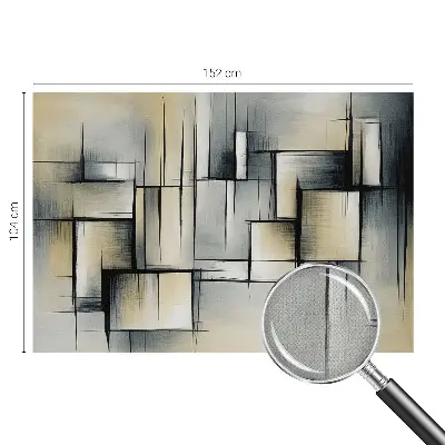 3D fotobehang met abstracte geometrische vormen
