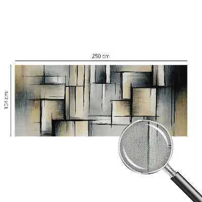 3D fotobehang met abstracte geometrische vormen