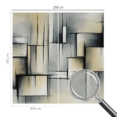 3D fotobehang met abstracte geometrische vormen