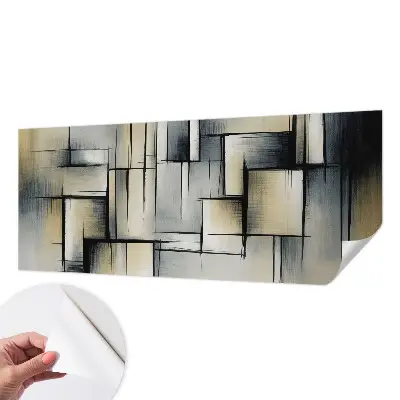 3D fotobehang met abstracte geometrische vormen