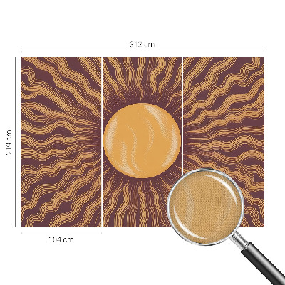 Fotobehang voor kinderkamer met motief van zonnestralen