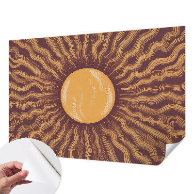Fotobehang voor kinderkamer met motief van zonnestralen