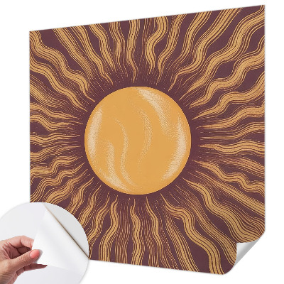 Fotobehang voor kinderkamer met motief van zonnestralen