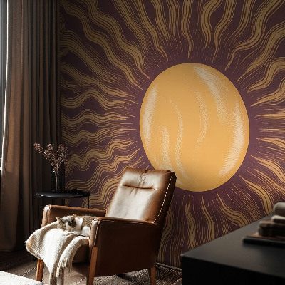Fotobehang voor kinderkamer met motief van zonnestralen