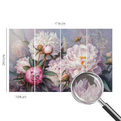 Foto behang voor de keuken Pioenrozenboeket