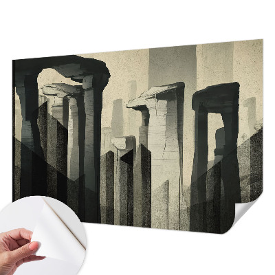 Zelfklevend fotobehang met een print van rauwe architectuur