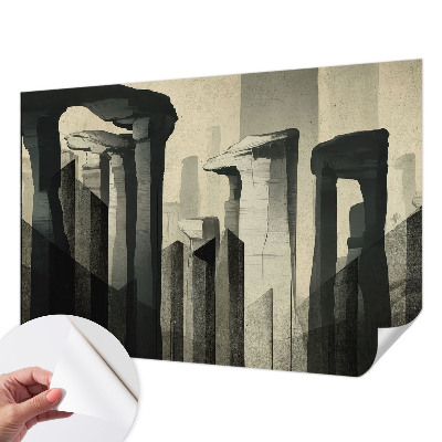 Zelfklevend fotobehang met een print van rauwe architectuur