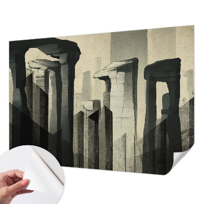 Zelfklevend fotobehang met een print van rauwe architectuur