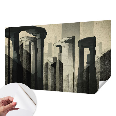 Zelfklevend fotobehang met een print van rauwe architectuur