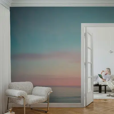 Foto behang voor de kinderkamer met een kalme zee als ontwerp