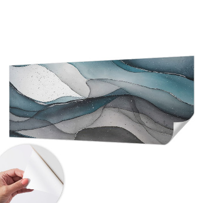 Zelfklevend fotobehang op maat Kleurrijke golven