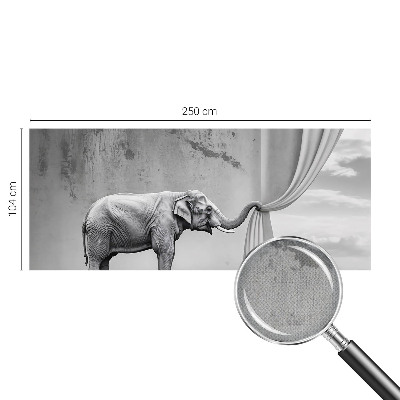 Fotobehang kinderkamer met een surrealistische olifant als decoratie