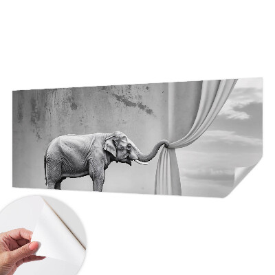 Fotobehang kinderkamer met een surrealistische olifant als decoratie