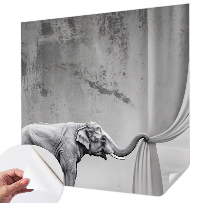 Fotobehang kinderkamer met een surrealistische olifant als decoratie