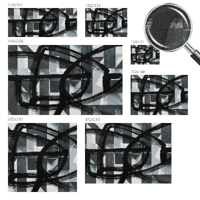 Fotobehang babykamer met een expressief geometrisch motief